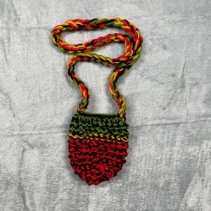 Handmade Crochet Mini Bag Rasta Colors